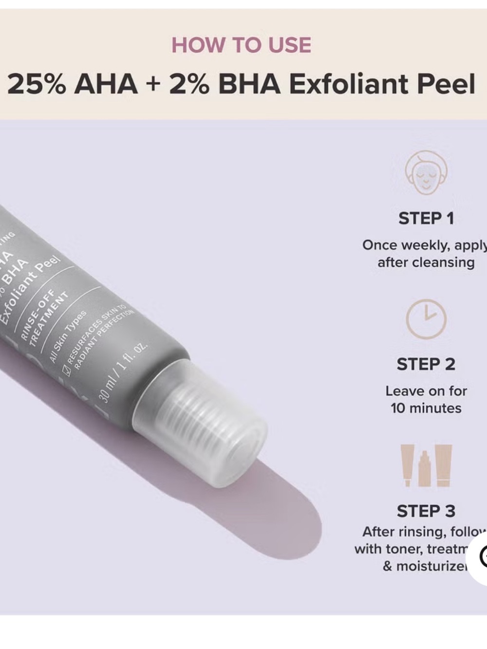 Paula's Choice Skin Perfecting 2% AHA + 2% BHA Exfoliant Peel 1oz/30ml - Picture 5 of 8